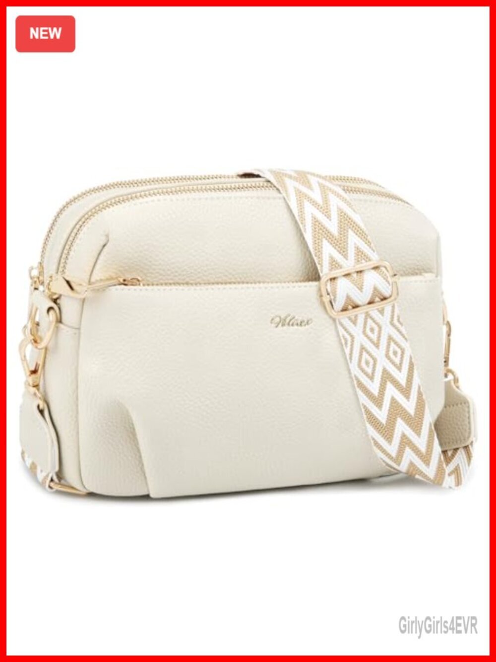 Vegan Leather Crossbody Bag Anti Theft RFID Multi Pockets Adjustable Strap